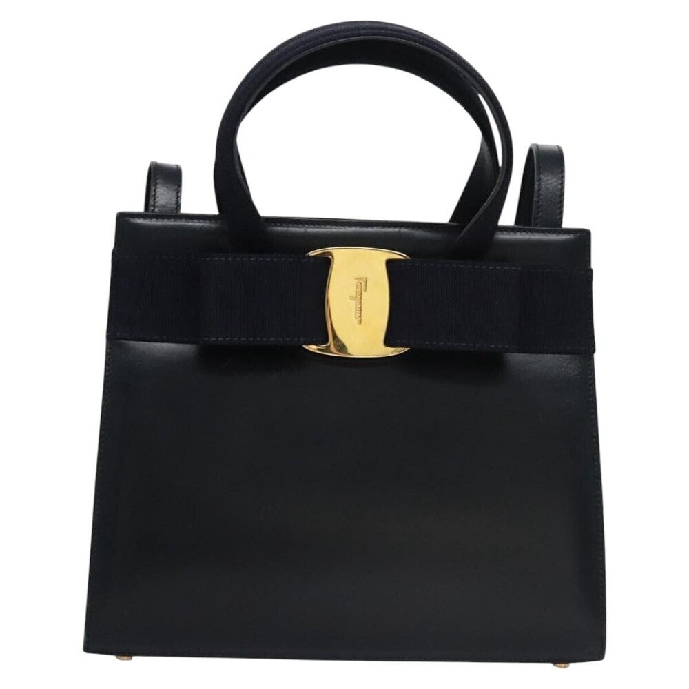 Salvatore Ferragamo Convertible Vara Bow Tote Leather Small